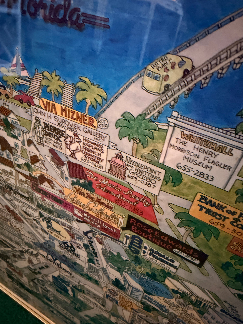 RETRO PALM BEACH MAP 1976
