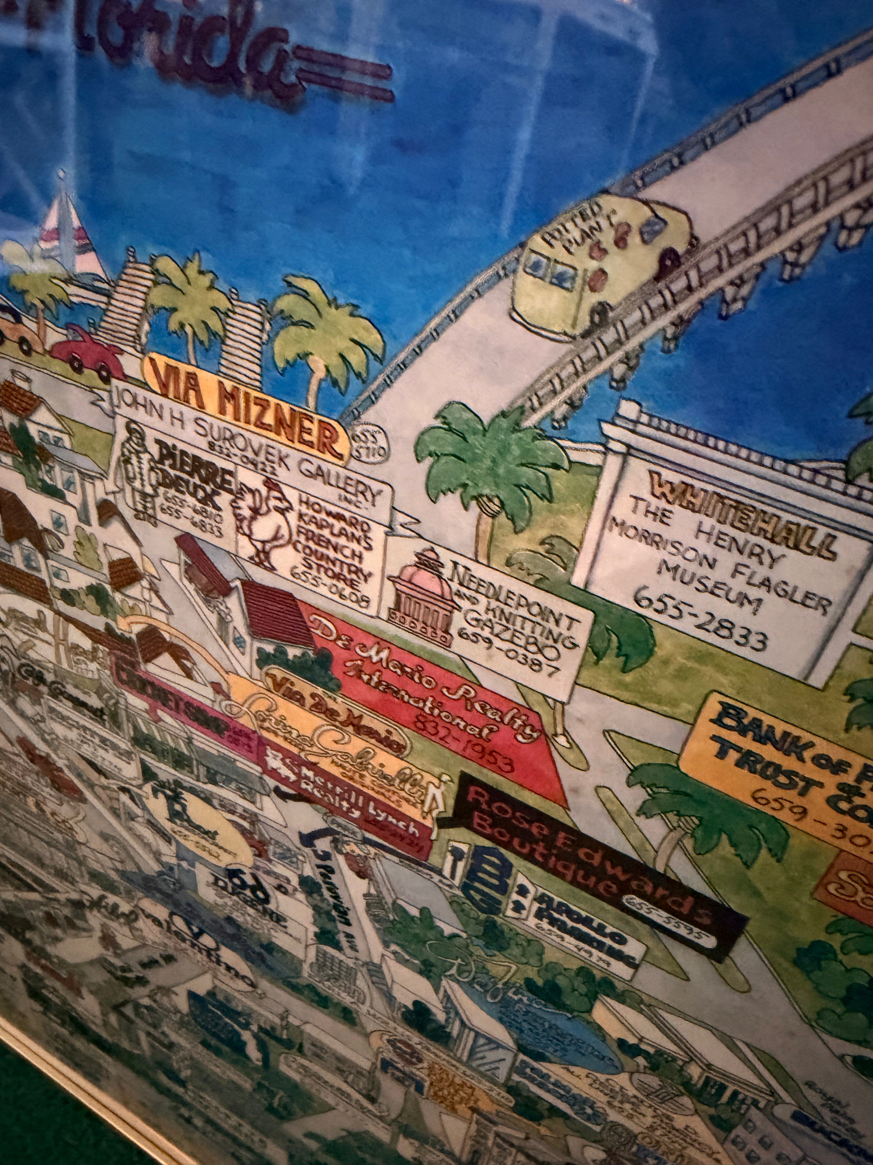 RETRO PALM BEACH MAP 1976